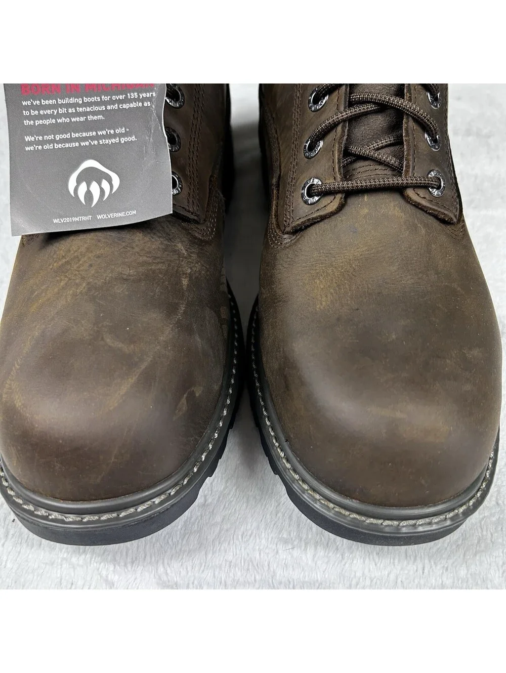 WOLVERINE Men’s Floorhand Waterproof Steel Toe Boots Size 8 Dark Brown New